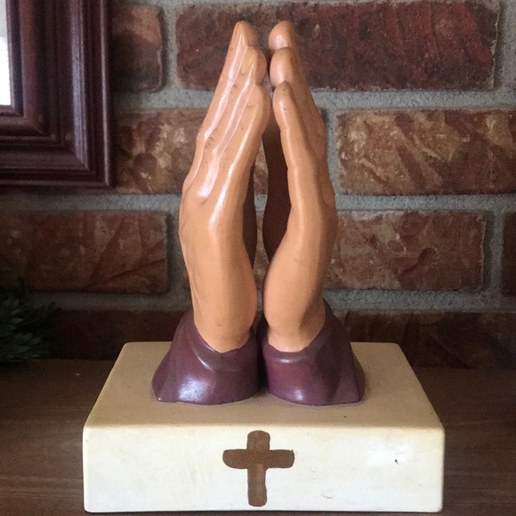Rare Vintage 1960s Vatican Praying Hands Sculpture - Picture 1 of 6